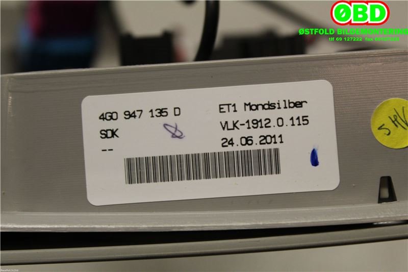 Taklyspanel til Audi A6 2011-2014 (Type IV, Fase 1) (C7) (C7) (AUDI|4G0 947 135 D||4G0947135D)