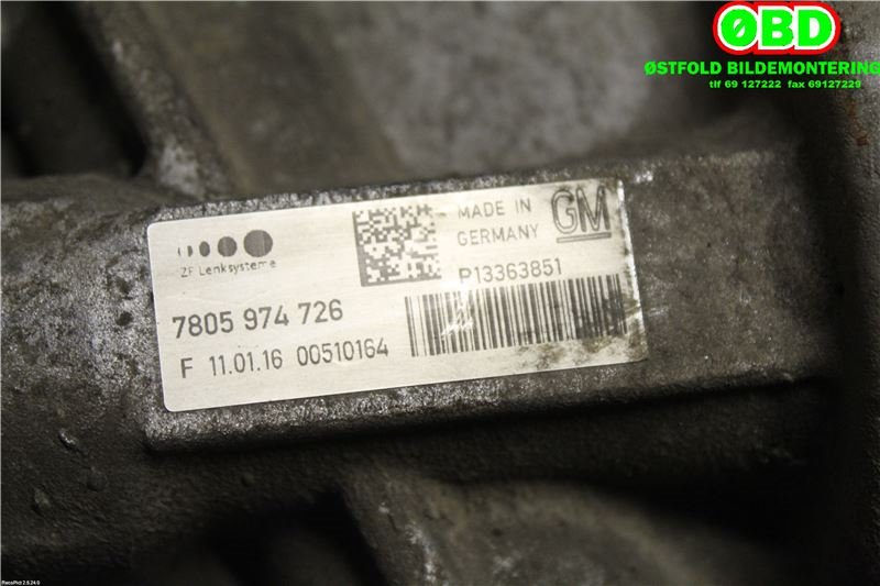 Tannstang elektrisk til Opel Astra J 2010-2015  (OPEL|13368195|900140|)