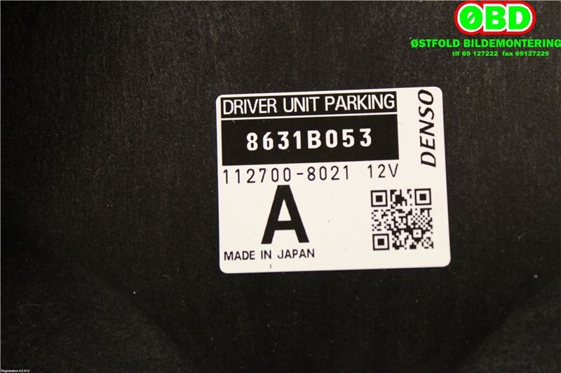 Styreenhet parkering til Mitsubishi Outlander 2015-->> (Type III, Fase 2)  (8631B053|)
