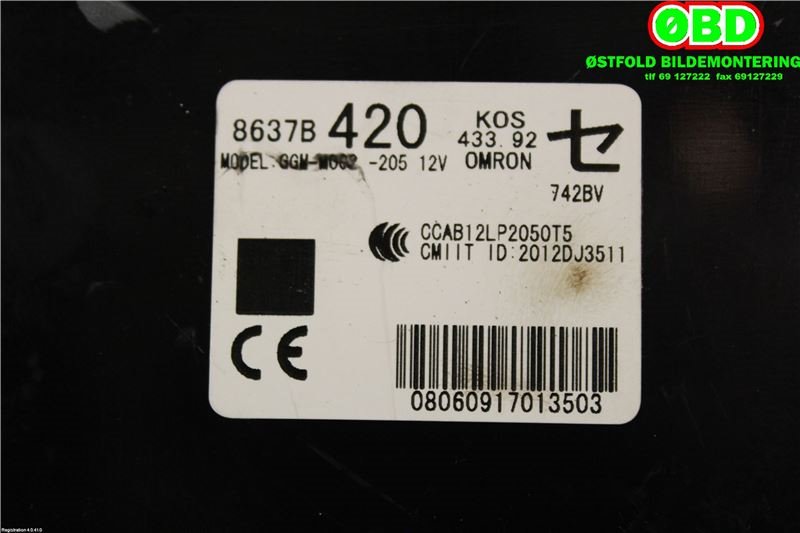 Styreenhet nøkkelfri/keyless til Mitsubishi Outlander 2015-->> (Type III, Fase 2)  (8637B420|)