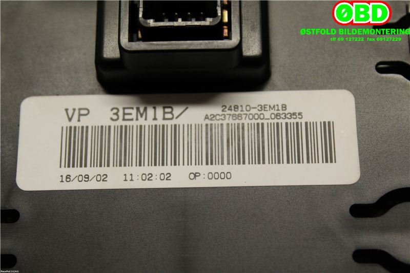 Multimedia display (MCU - Media Controller Unit) til Nissan Leaf 2011-2017 (Type I)  (NISSAN|248103EM1B|)