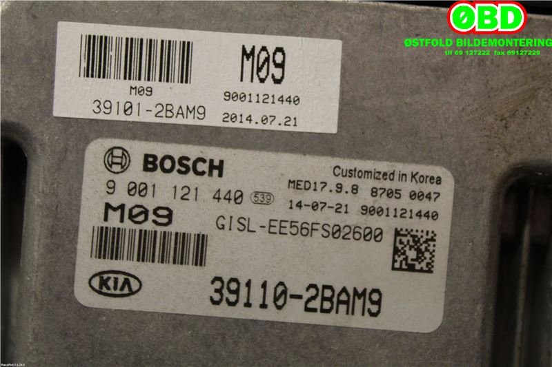 Styreenhet motor til Kia Sportage 2010-2016 (Type III) (KIA|391102BAM9|)