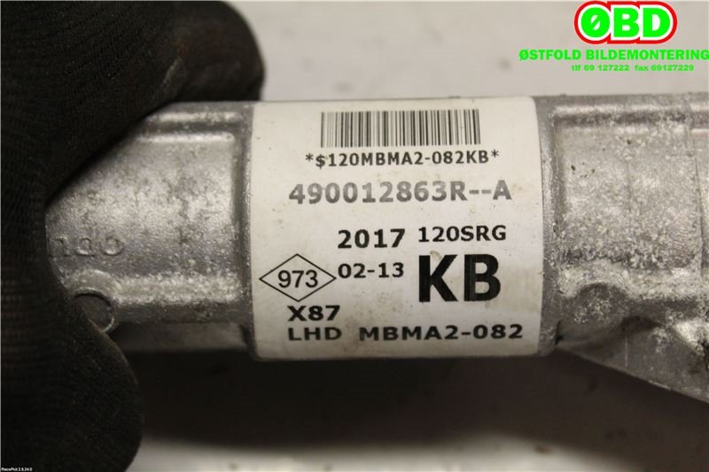 Tannstang til Renault Captur 2013-2020 (Type I)  (RENAULT|490012863R|490014904R)