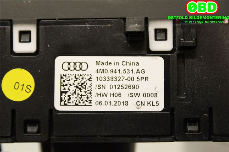 Bryter lys til Audi Q7 2015-->> (Type II)  (AUDI|4M0 941 531 AG||4M0941531AG)