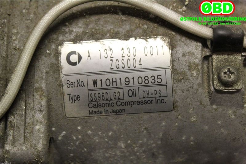 Aircondition kompressor til Smart Fortwo 2007-2014 (Type II) (W451) (W451) (SMART|A 132 230 00 11||A1322300011)