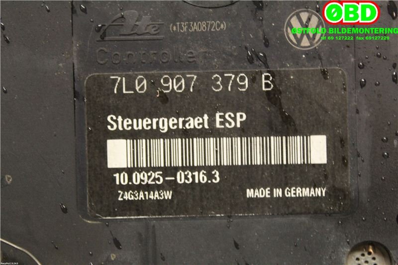 ABS sentral til VW Touareg 2003-2007 (Type I, Fase 1)  (VOLKSWAGEN|7L0 614 111 E||7L0614111C)