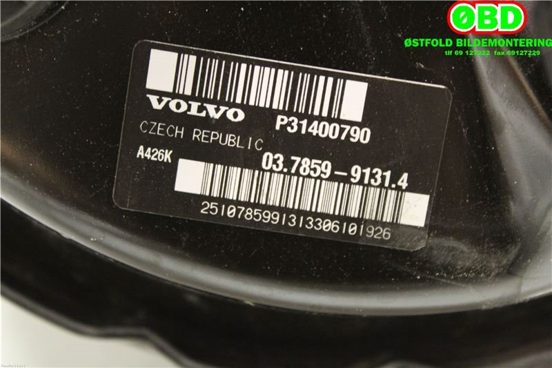 Bremsekraft-forsterker til Volvo V60/V60 CC 2013-2018 (Type I, Fase 2) (VOLVO||31400790)