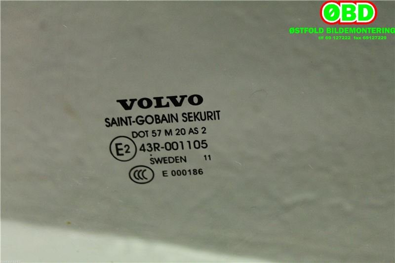 Siderute venstre bak til Volvo V60 2010-2013 (Type I, Fase 1)  (VOLVO|31385420|)