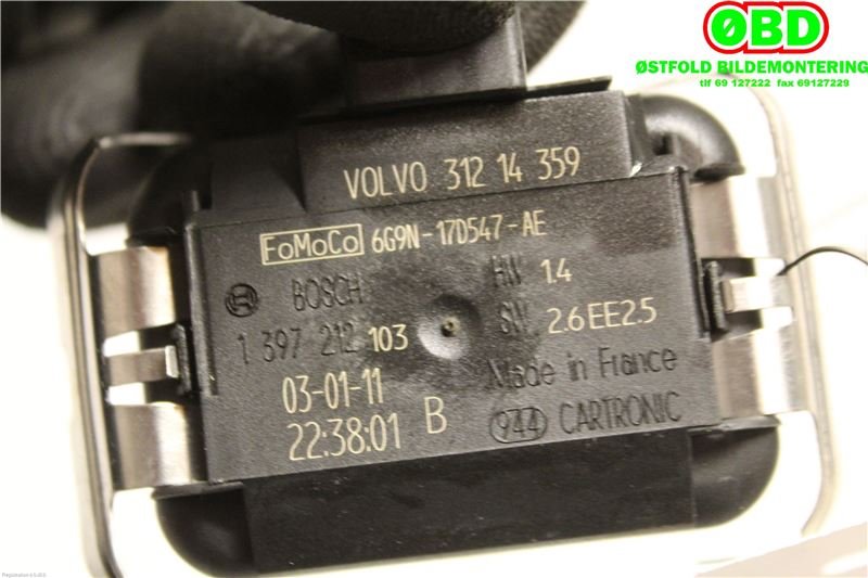 Sensor regnsensor til Volvo V60 2010-2013 (Type I, Fase 1)  (VOLVO|31214359|6G9N17D547AE)
