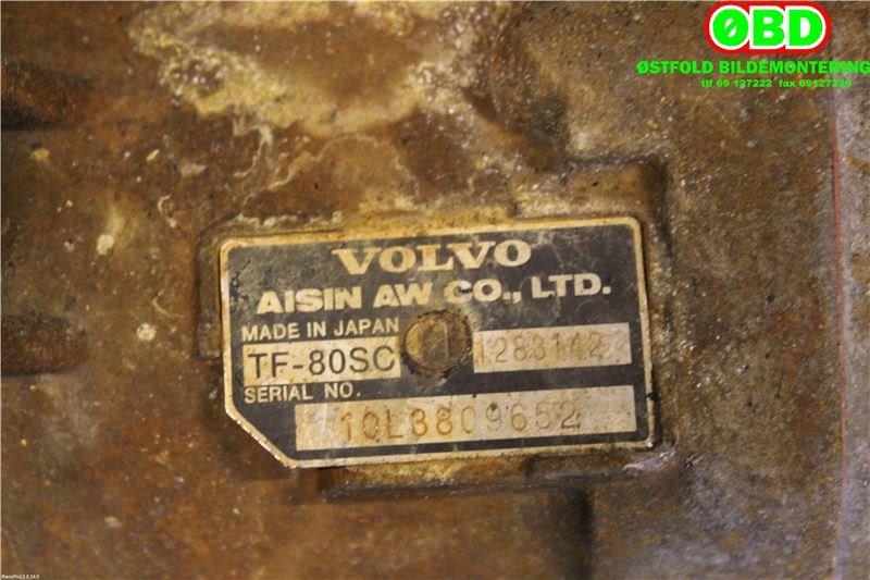 Girkasse automat til Volvo V60 2010-2013 (Type I, Fase 1)  (VOLVO|36050937||1283142)