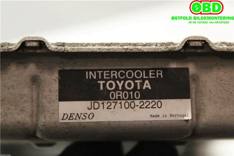 Intercooler til Toyota Avensis 2003-2008 (Type II)  (TOYOTA|179400R010|JD1271002220|)