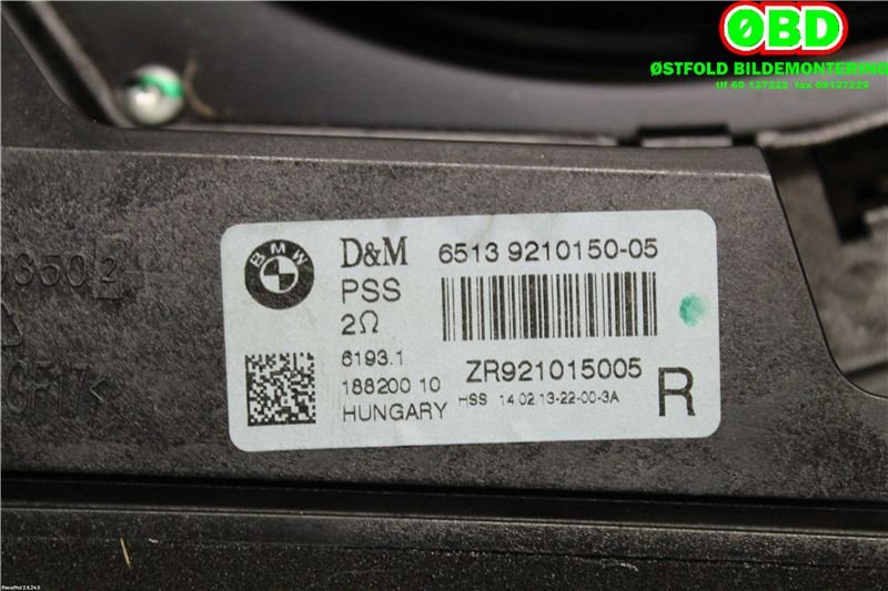 Bilstereo diverse til BMW 3-Serie 2012-2018 (F30/F31/F34) (F30/F31/F34) (BMW||65139210150)