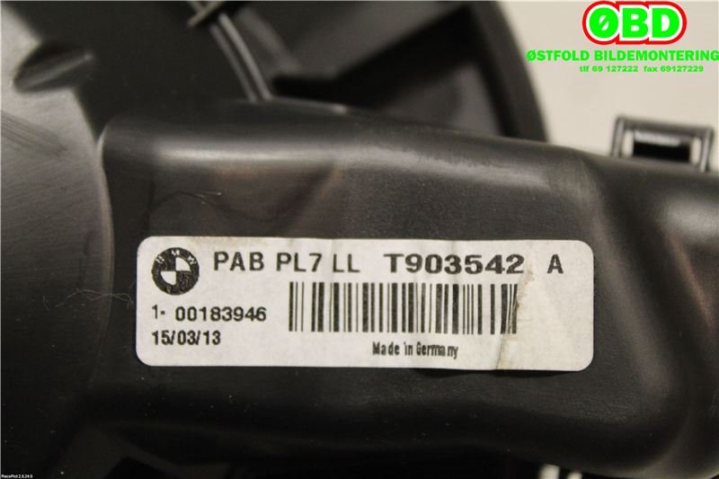 Varmeapparat motor til BMW 3-Serie 2012-2018 (F30/F31/F34) (F30/F31/F34) (BMW|64 11 9 350 395|)