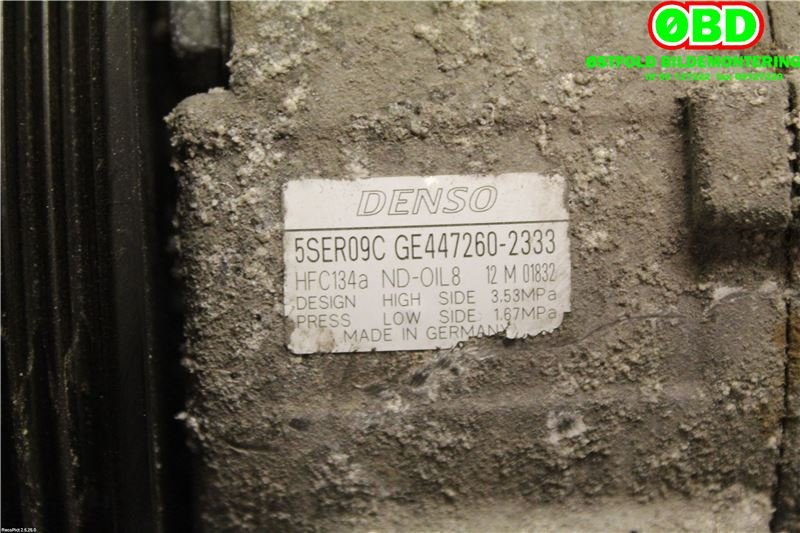 Aircondition kompressor til Toyota Auris 2010-2012 (Type I, Fase 2)  (TOYOTA|883100D330|4472602333|)