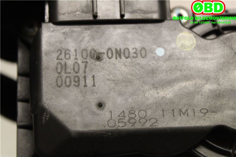 Spjeldhus til Toyota Auris 2010-2012 (Type I, Fase 2)  (TOYOTA|261000N030|)
