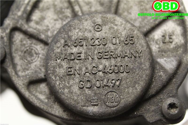 Vakuumpumpe til Mercedes Sprinter 2006-2013 (Fase 1) (906) (906) (A 651 230 01 65||6512300165)