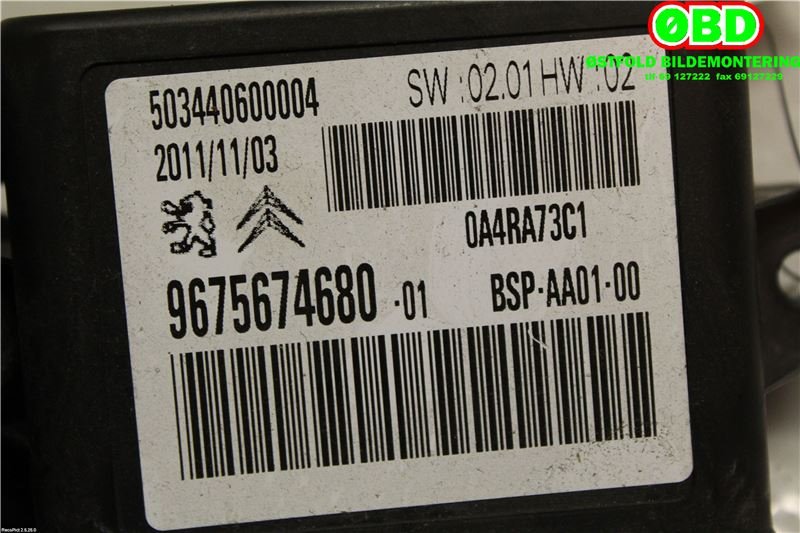 Styreenhet diverse til Peugeot iOn 2011-2020  (PEUGEOT|9675674680|9802575780)