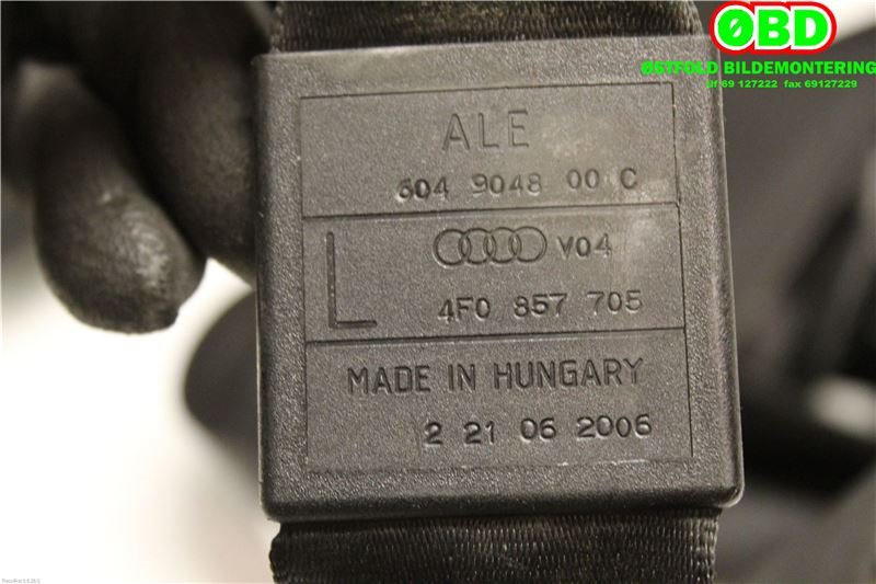 Airbag beltestrammer til Audi A6, Allroad 2006-2008 (Type II, Fase 1) (C6) (C6) (AUDI|4F0857705|)