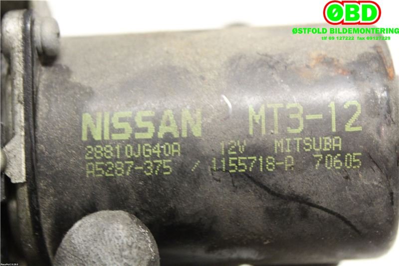 Viskermotor frontrute til Nissan X-Trail 2007-2014 (T31) (T31) (NISSAN|28810JG40A|)