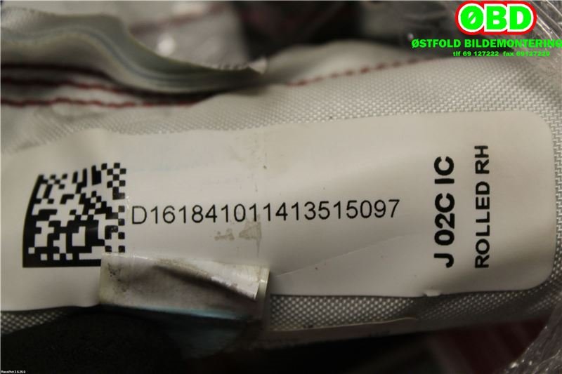 Airbag gardin høyre til Nissan Note 2013-2017 (Type II) (NISSAN|)
