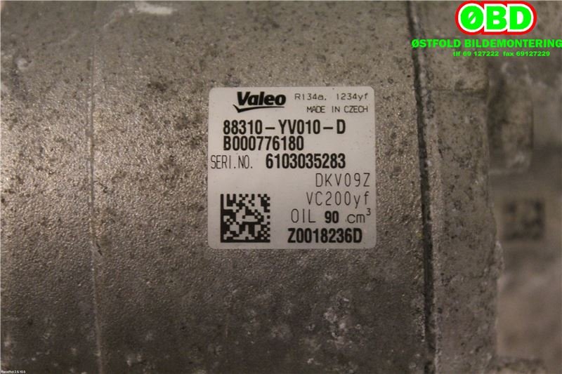 Aircondition kompressor til Citroën C1 2014-->> (Type II)  (Citroen C1 Bensin|B000776180|)