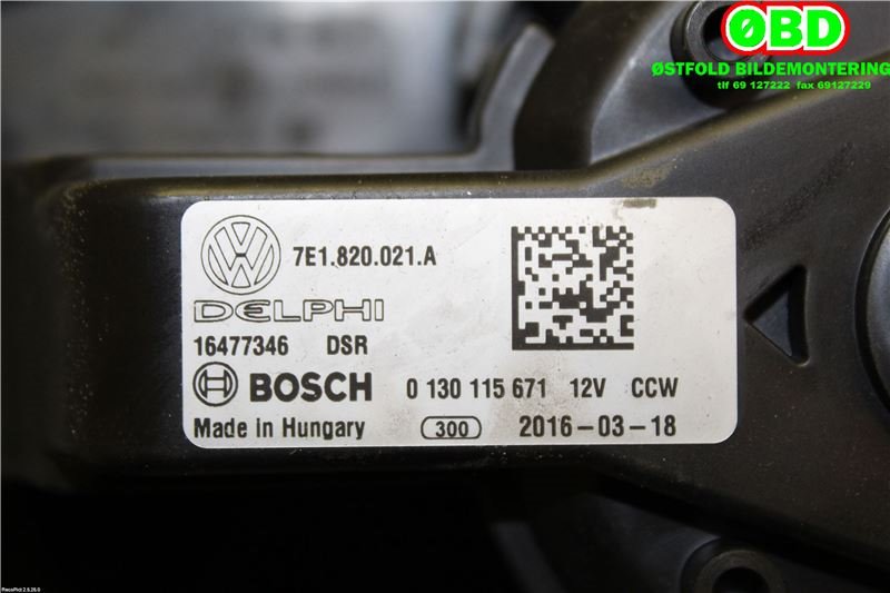 Varmeapparat motor til VW Transporter / Caravelle 2015-2019 (T6) (T6) (VW Transporter|7E1 820 021 A|7E1 820 021 B|7E1820021A)