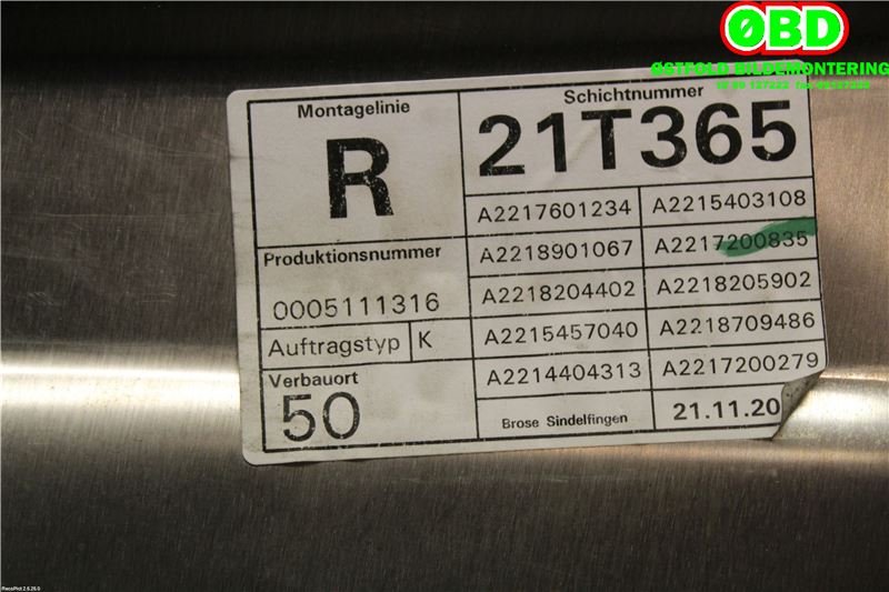 Ruteheis til Mercedes S-Klasse 2005-2013 (W221) (W221) (MERCEDES|A 221 720 02 46|)