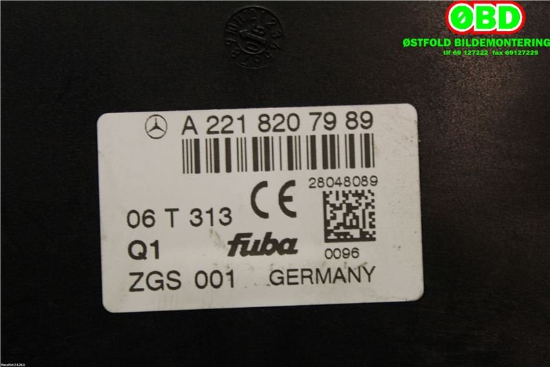 Antenne forsterker til Mercedes S-Klasse 2005-2013 (W221) (W221) (MERCEDES|A 221 820 79 89||2218207989)