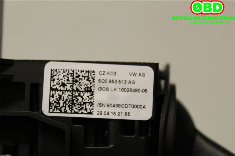 Bryter combi til Škoda Octavia 2013-2016 (Type III, Fase 1)  (SKODA|5Q0 953 513 AG||5Q0953507EJ)