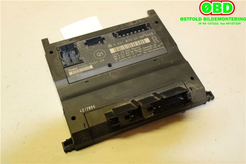 Styreenhet sete til Mercedes S-Klasse 2005-2013 (W221) (W221) (MERCEDES|A 221 870 22 86|A 221 870 74 93|2218702286)