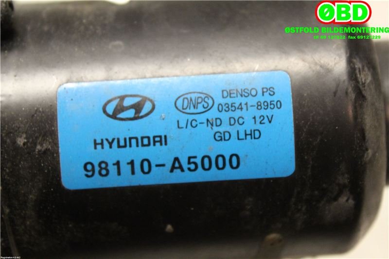 Viskermotor frontrute til Hyundai i30 2012-2017 (Type II)  (HYUNDAI|98110A5000|)
