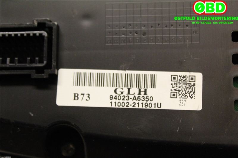 Instrumentpanel til Hyundai i30 2012-2017 (Type II)  (HYUNDAI|94023A6350|)