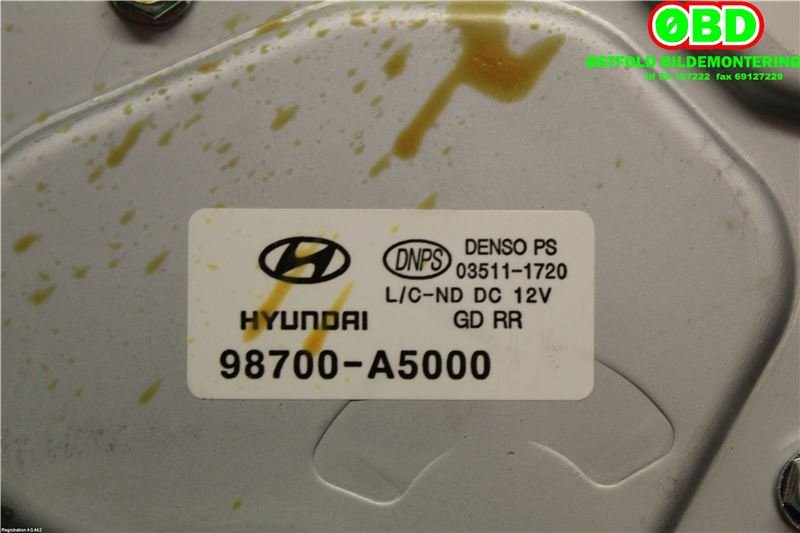 Viskermotor bakrute til Hyundai i30 2012-2017 (Type II)  (HYUNDAI|98700A5000|)