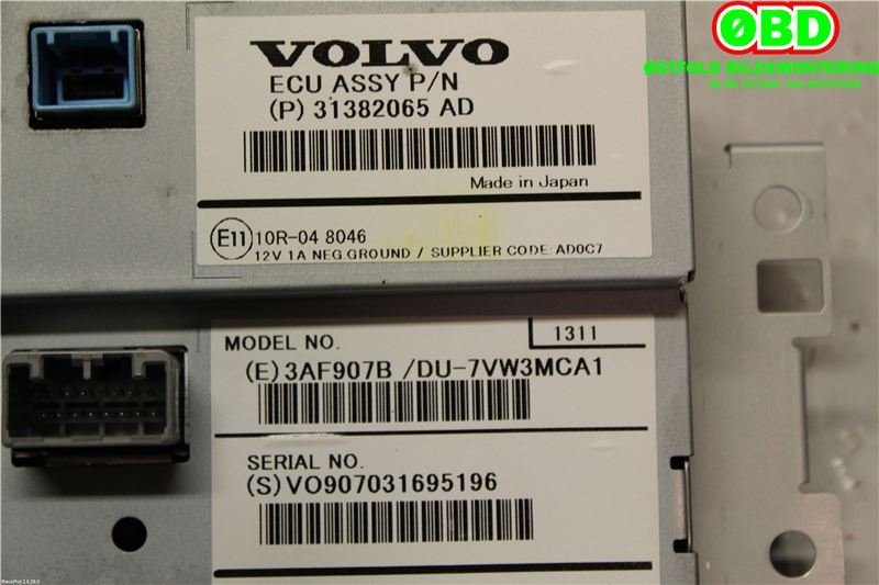 Instrument kjørecomputer til Volvo V60/V60 CC 2013-2018 (Type I, Fase 2)  (VOLVO||31382065AD)