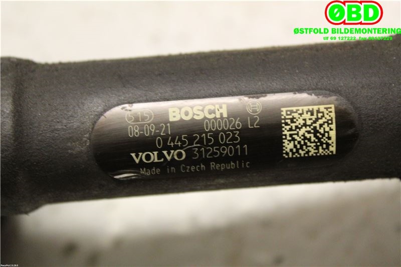 Dyseskinne (fuelrail) til Volvo V70 2005-2007 (Type II, Fase 2)  (VOLVO|31259011|0445215023)