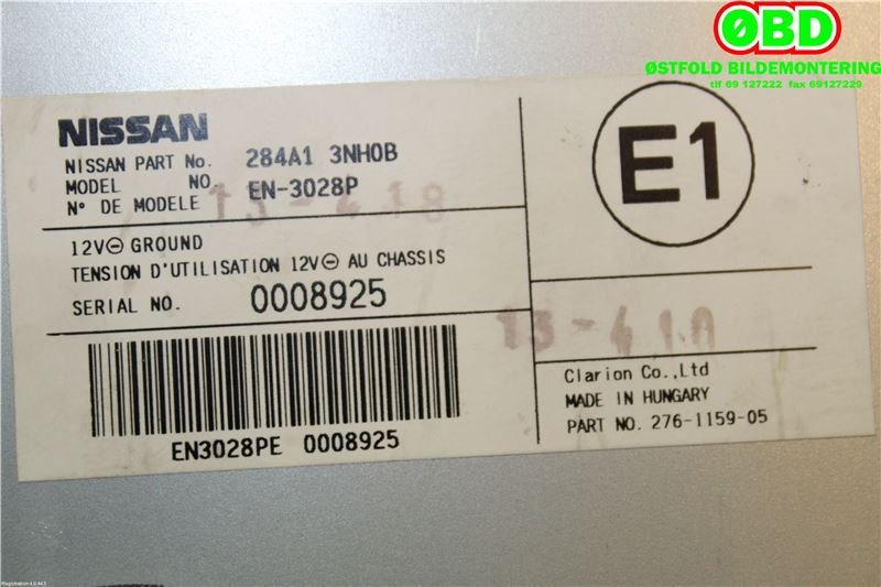 Styreenhet diverse til Nissan Leaf 2011-2017 (Type I)  (NISSAN|284A13NH0B|)
