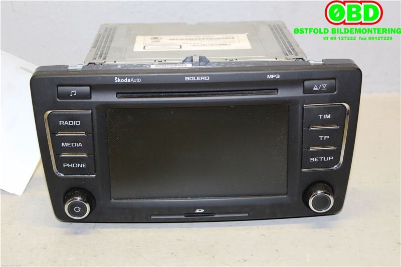 Bilstereo til Škoda Octavia 2009-2013 (Type II, Fase 2) (SKODA|1Z0 035 156 G|1Z0 035 156 M|1Z0035156G)