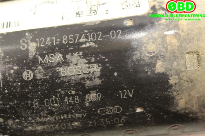Starter diesel til BMW 5-Serie 2010-2017 (F10/F11) (F10/F11) (BMW|12 41 8 581 099|)