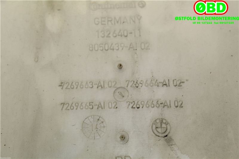 Spylertank til BMW 5-Serie 2010-2017 (F10/F11) (F10/F11) (BMW|61 66 7 269 667|)