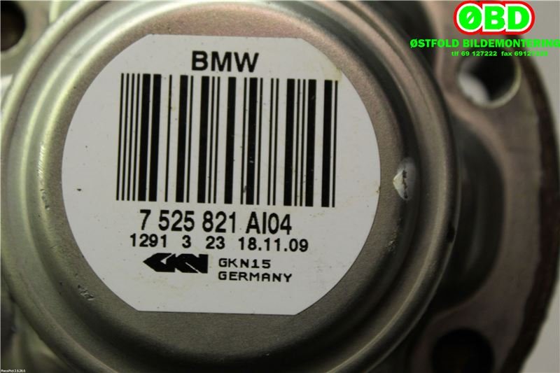 Drivaksel venstre bak til BMW 3-Serie 2005-2011 (E90/E91/E92/E93) (E90/E91/E92/E93) (BMW|33 21 7 553 561|)