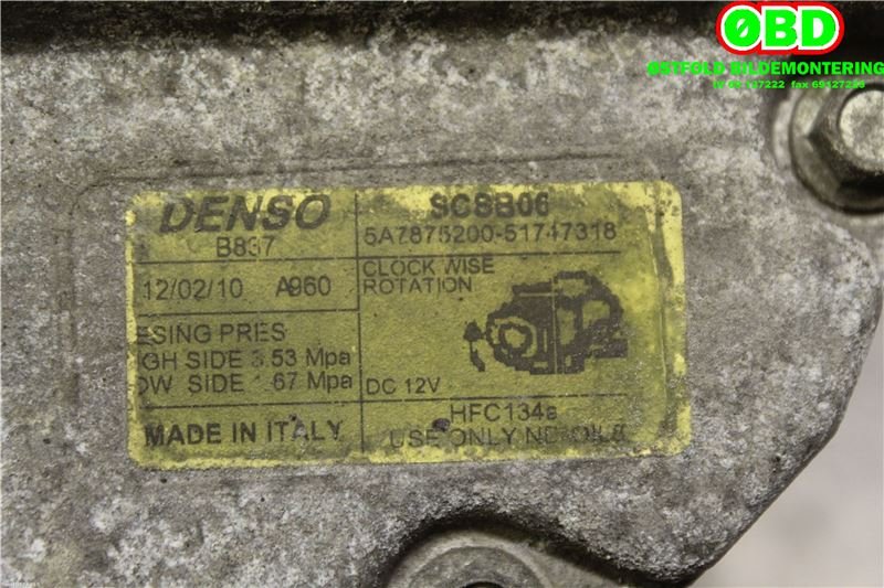 Aircondition kompressor til Ford Ka 2008-2015 (Type II)  (FORD|1535408|9S5119D623AA|51747318)