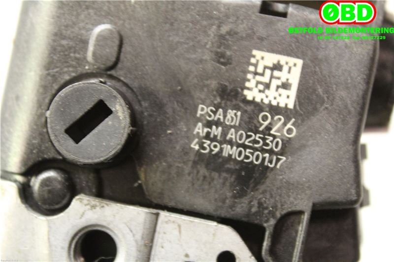 Låsekasse venstre bak til Peugeot 508 2011-2014 (Type I, Fase 1)  (PEUGEOT|9137 W6|98 192 632 80|851926)