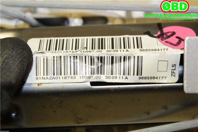 Rattaksel elektrisk servo til Peugeot 508 2011-2014 (Type I, Fase 1)  (PEUGEOT|4123HR||9685984177)