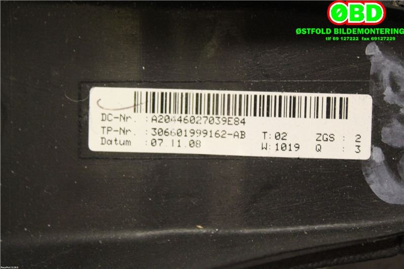 Ratt til Mercedes GLK 2008-2015 (X204) (X204) (MERCEDES|A 204 460 27 03||2044602703)