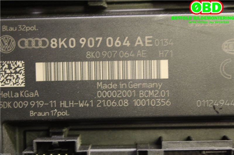 Styreenhet comfort (BCM) til Audi A4 2007-2014 (Type IV) (B8) (B8) (AUDI|8K0 907 064 CQ||8K0907064AE)