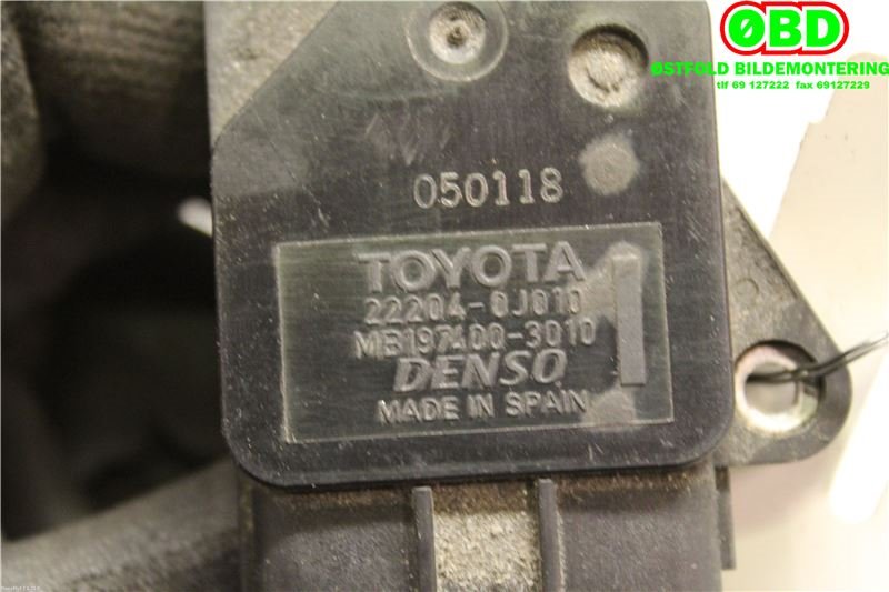 Luftmengde/luftmassemåler til Toyota Avensis 2003-2008 (Type II)  (TOYOTA|222040J010|2220422010)