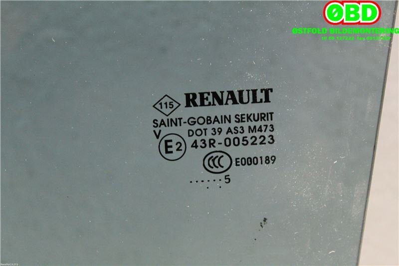 Siderute venstre bak til Renault Zoe 2013-2019 (Fase 1)  (RENAULT ZOE|823019662R|823019956R|)