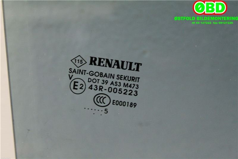 Siderute høyre bak til Renault Zoe 2013-2019 (Fase 1)  (RENAULT ZOE|823001033R|823003497R|)
