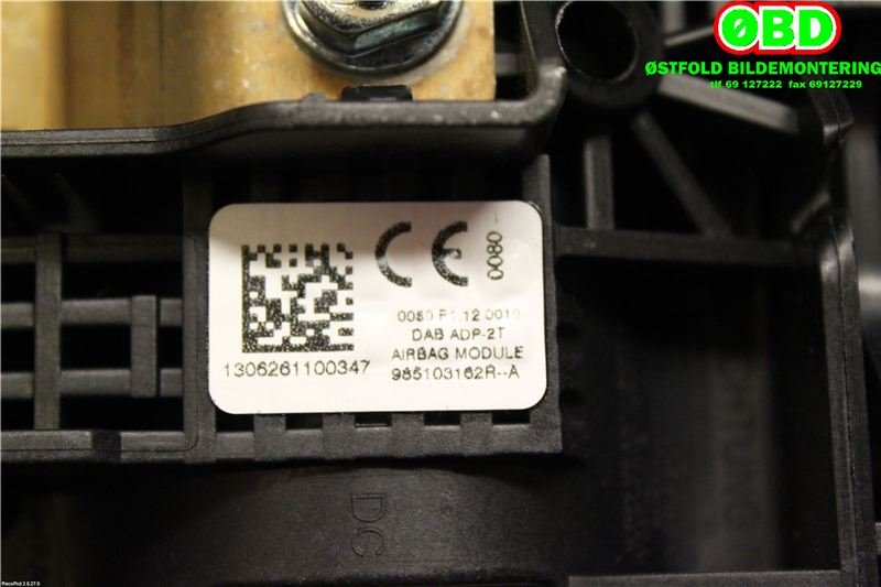 Airbag rattpute til Mercedes Citan 2012-2021 (W415) (W415) (MERCEDES|A 415 860 06 02|)