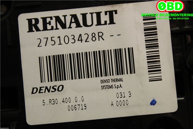 Varmeapparat betjening til Mercedes Citan 2012-2021 (W415) (W415) (MERCEDES|A 415 830 07 00||275103428R)